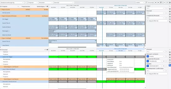 Projecten View - Personeelsbeschikbaarheid